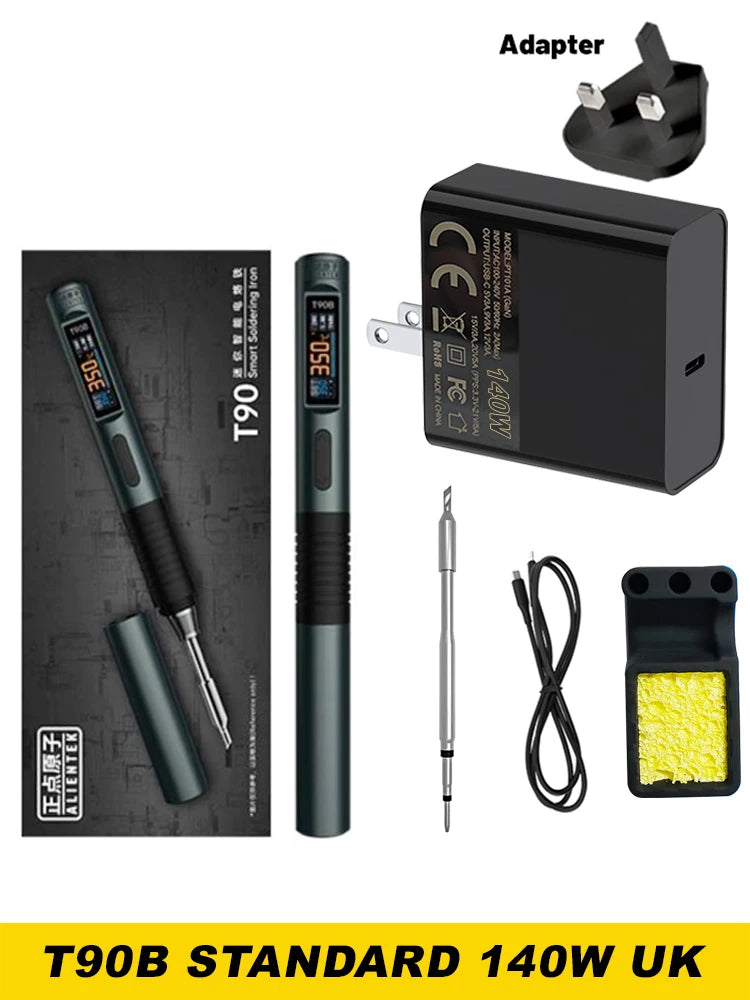ALIENTEK T90 Smart Soldering Iron 140W Portable Digital Display Automatic Sleep PCB Precision Soldering Iron Repair Tool Kit