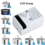 Cat Water Fountain Pet Water Pump Replacement for Cat Drinking Dispenser Pet Accessories Ultra-Quiet USB（No Plug Water Pump）
