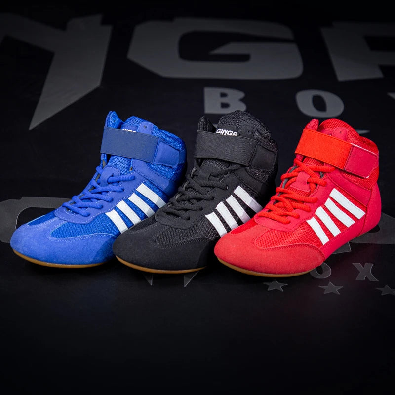 GINGPAI Training Wrestling Shoes Men female Fitness Boxing Shoes Mesh Breathable Boxing Shoes Men High Quality Wrestling Shoes