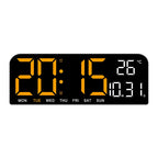 Large LED Digital Wall Clock Temperature Date Week Display Countdown Table Clock Brightness Adjustment Two Alarm 12/24h Clock