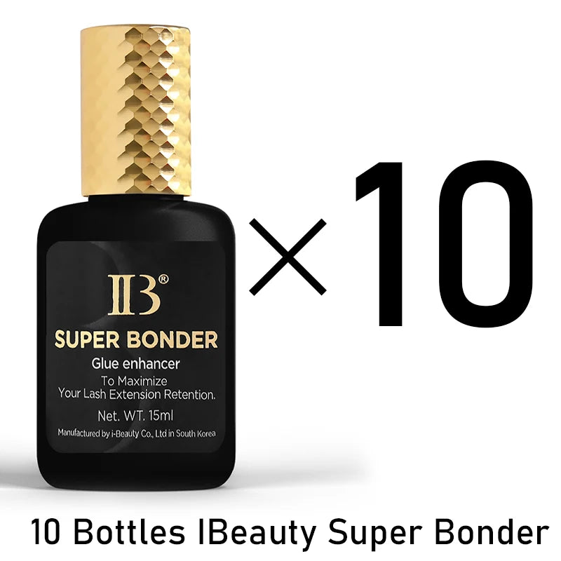 10 Bottles IBeauty Super Bonder 15ml To Maximize Your Eyelashes Retention Extensions Lava Lash Glue Korea IB Adhesive Enhancer
