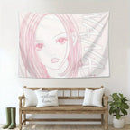 VIKAMA NANA anime girl tapestry wall hanging, pink, BU-1, 120x180cm