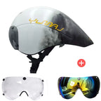 NEW TT 340g Long Tail Aero TT Road Bicycle Helmet Goggles Cycling Bike Sports Safety YM-01