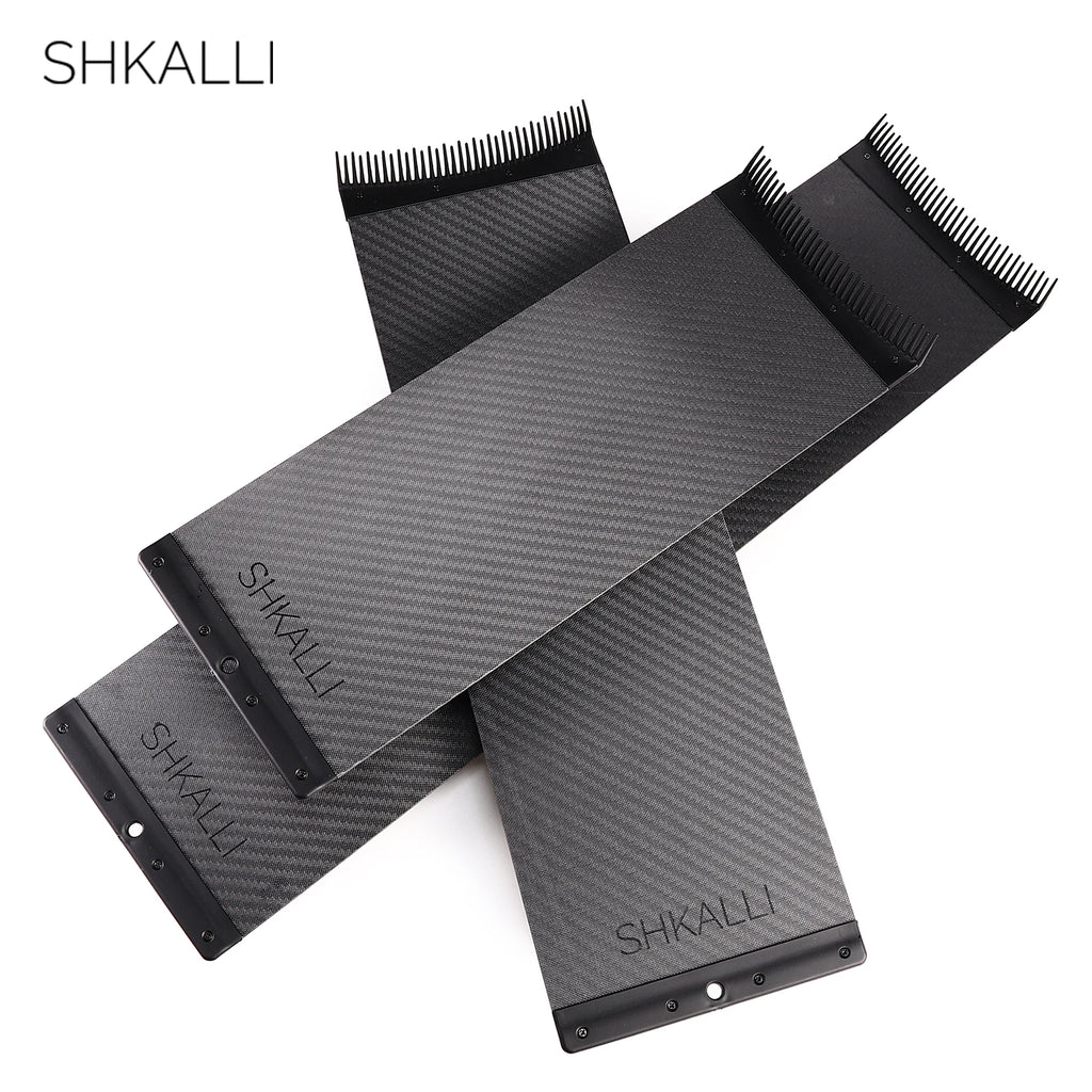 Professional Carbon Fiber Hair Coloring Board with Comb Teeth Design - Salon Barber Hair Dyeing Tool for Precise Highlighting
