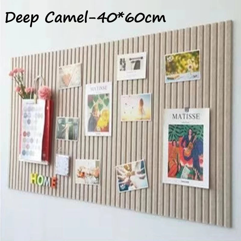 Felt Wall Sticker Display Board for Classroom Photo Wall, 2pcs Set, Grey Yellow Camel