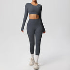 Hamidou Women's 2pc Yoga Set with Built-In Bra Top & Pocket Leggings, S-XL