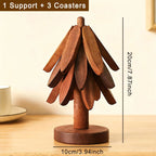 Tree Design Stand Bamboo Wooden Trivets Decorative Anti Scald Heat Resistant Table Mat Coaster Wood   Placemats Pot