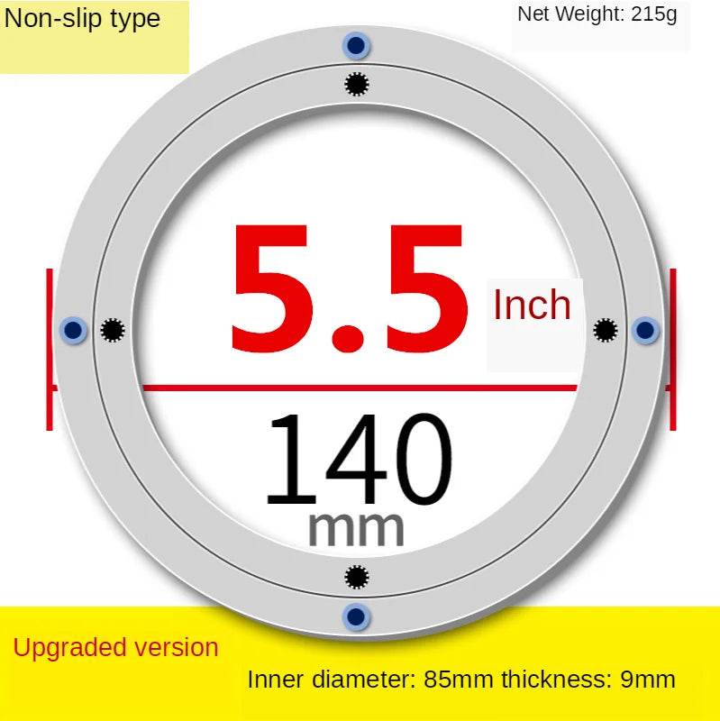 4/6/8/10/12/14/16 Inches Aluminum Ball Bearing Turntable Bearings Swivel Plate Smooth Swivel Plate Rotating Table Rotating Round