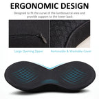 2 In1 Multifunctional Cushion Universal Memory Car Lumbar Pillow Support Driver Back Pain Relief Increased Height Buttocks Pad