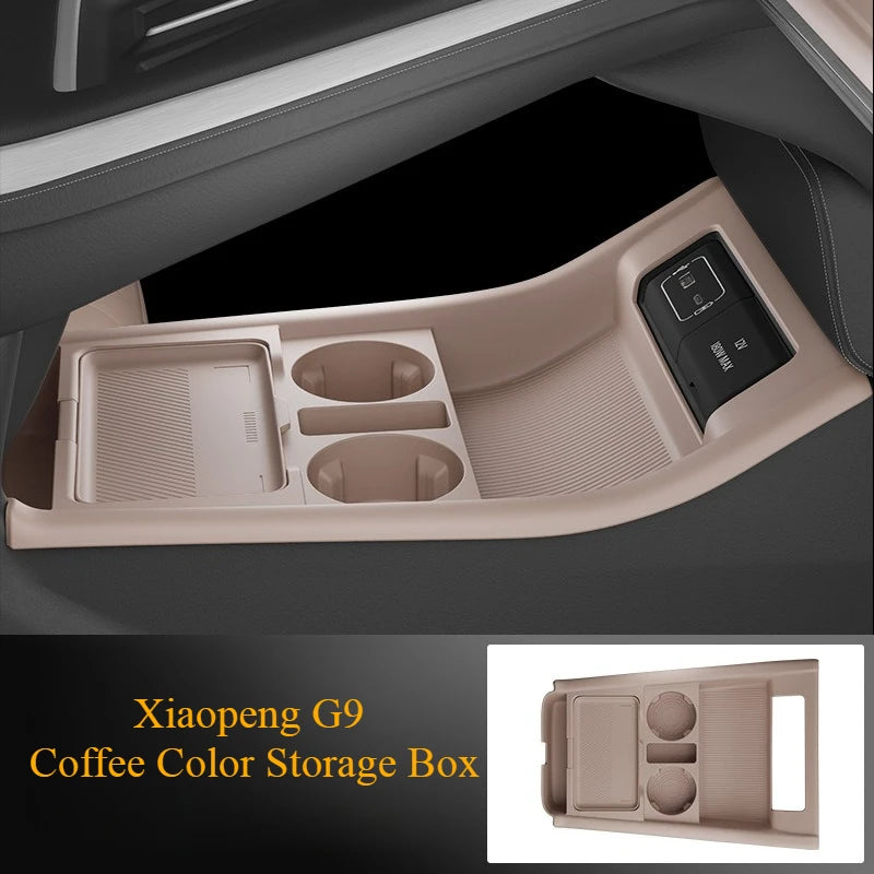 2026 For Xpeng G9 625 680 725 Max Central Control Armrest Storage Box Lower Layer Frame Car Decoration Modification Accessories