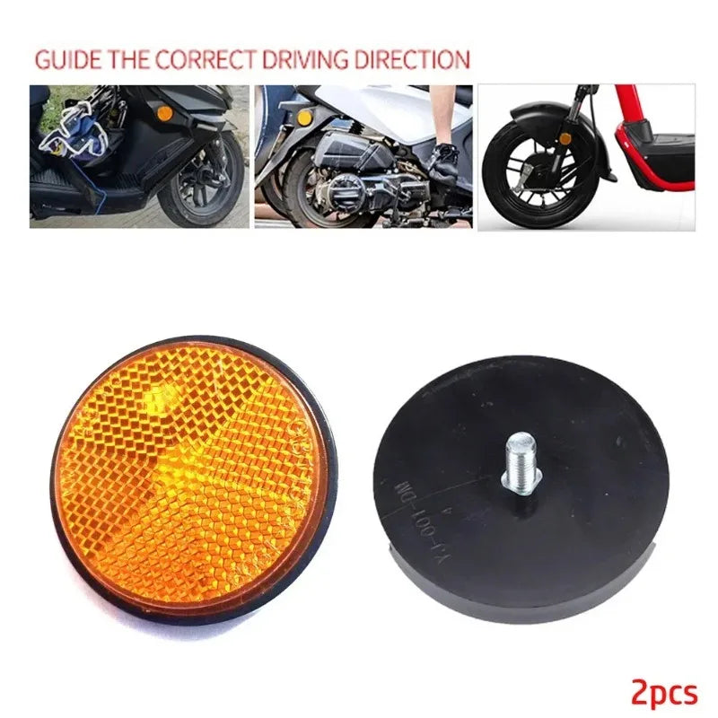 2PCS Circular Reflector Universal Car Trucks Motorcycle ATV Bikes Bicycle Reflector Safety Reflector Motorcycles Accessories