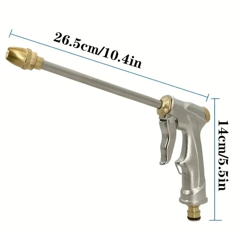 Portable High-pressure Water Gun Adjustable Metal Cleaning Car Wash Machine Garden Watering Hose Nozzle Sprinkler Foam Water Gun