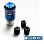 Universal Rainbow Shift Knob - Burnt Blue Aluminum Gear Lever for Manual/Auto Cars, Anti-Slip Ergonomic Grip