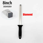 8/10/12 Inch Professional Ceramic Knife Sharpener Rod Durable Knife Grinder With Non-Slip Handle Kitchen Knife Sharpening Blade