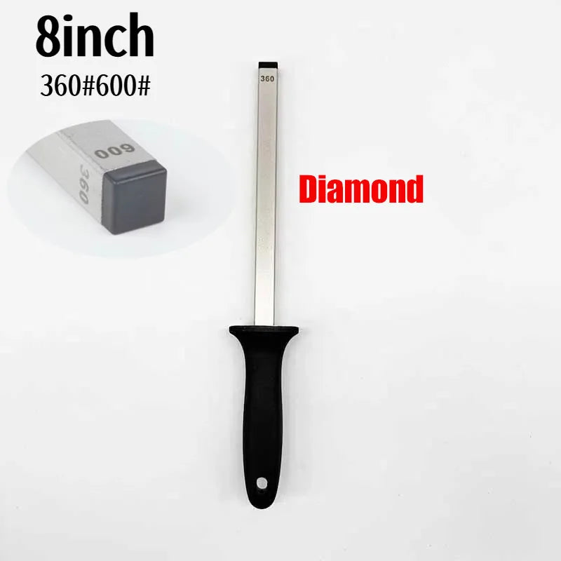 8/10/12 Inch Professional Ceramic Knife Sharpener Rod Durable Knife Grinder With Non-Slip Handle Kitchen Knife Sharpening Blade