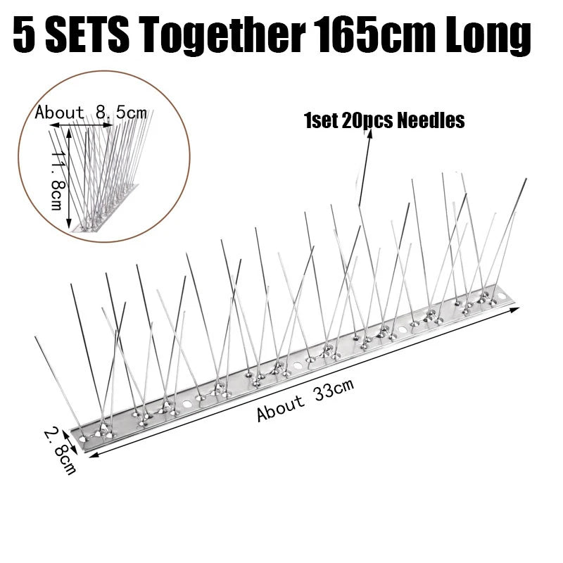 Bird Repeller Spikes Against Pigeons Scare Birds Outside Outdoor Repellent Anti Garden Supplies Dissuasore Gadgets Scarecaper