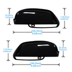Wing Door Mirror Cover Caps Gloss Black for 2005-2009 VW Polo MK4 9N Hatchback