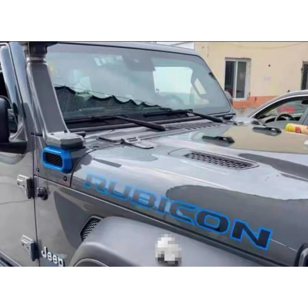 2PCS Rubicon Hood Decal Sticker Letters Graphic Badge Emblem For Jeep Wrangler JK JL JT 2007+