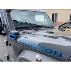 2PCS Rubicon Hood Decal Sticker Letters Graphic Badge Emblem For Jeep Wrangler JK JL JT 2007+