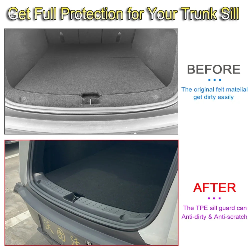 Tesmayx TPE Trunk Sill Plate Cover for Tesla New Model Y Juniper Launch 2025+ Scratch Protection Accessory