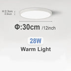 Ultra-Thin LED Ceiling Lamp Chandelier 23/30cm with Remote Control for Home Decor Lighting in Living Room Bedroom Kitchen
