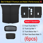 Floor Mats for 2026 2025 Tesla Model Y RWD AWD Trunk Mats Cargo Liner Frunk Backrest Mat Pads Accessories (Standard Models Only)