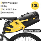 NEWBOLER Bicycle Bag Waterproof 13L Large Capacity Bicycle Saddle Bag Bicycle Foldable Tail Bag Mountain Bike Road Luggage