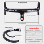RXL SL Carbon Road Handlebar Integrated Racing Bike Speed 28.6 Black Internal Routing Drop Handle Bars For Bicycle 400/420/440
