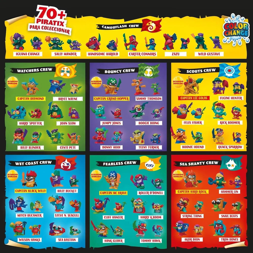 New Piratix Adventure World Blind Bag Wild Kingdom Series Find Color Change Action Figure Toy Include 1 Figure with Accessories