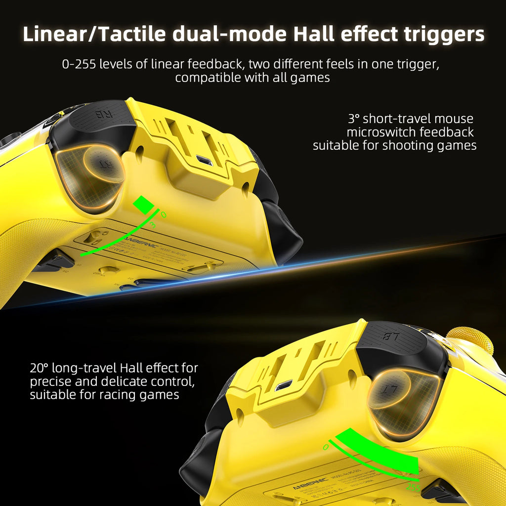 Anbernic RG G01 Retro Games Controller Hall Effect Triggers 2.5D Curved IPS Screen 2100mAh XBOX Gamepad for PC Android IOS Steam