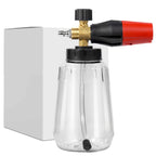 Heavy Duty Adjustable Foam Cannon 1L Wide Mouth Bottle Thick Foam Spray 1/4" Quick Connect  High Pressure Washer Tool