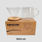 Punana 600ml Pour Over Coffee Maker Set Glass Carafe Coffee with Glass Coffee Filter Drip Coffee Maker Set for Home or Office