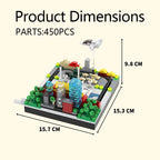 MOC building blocks hand-cranked train track building blocks model train building blocks assembled boys and girls toys ornaments