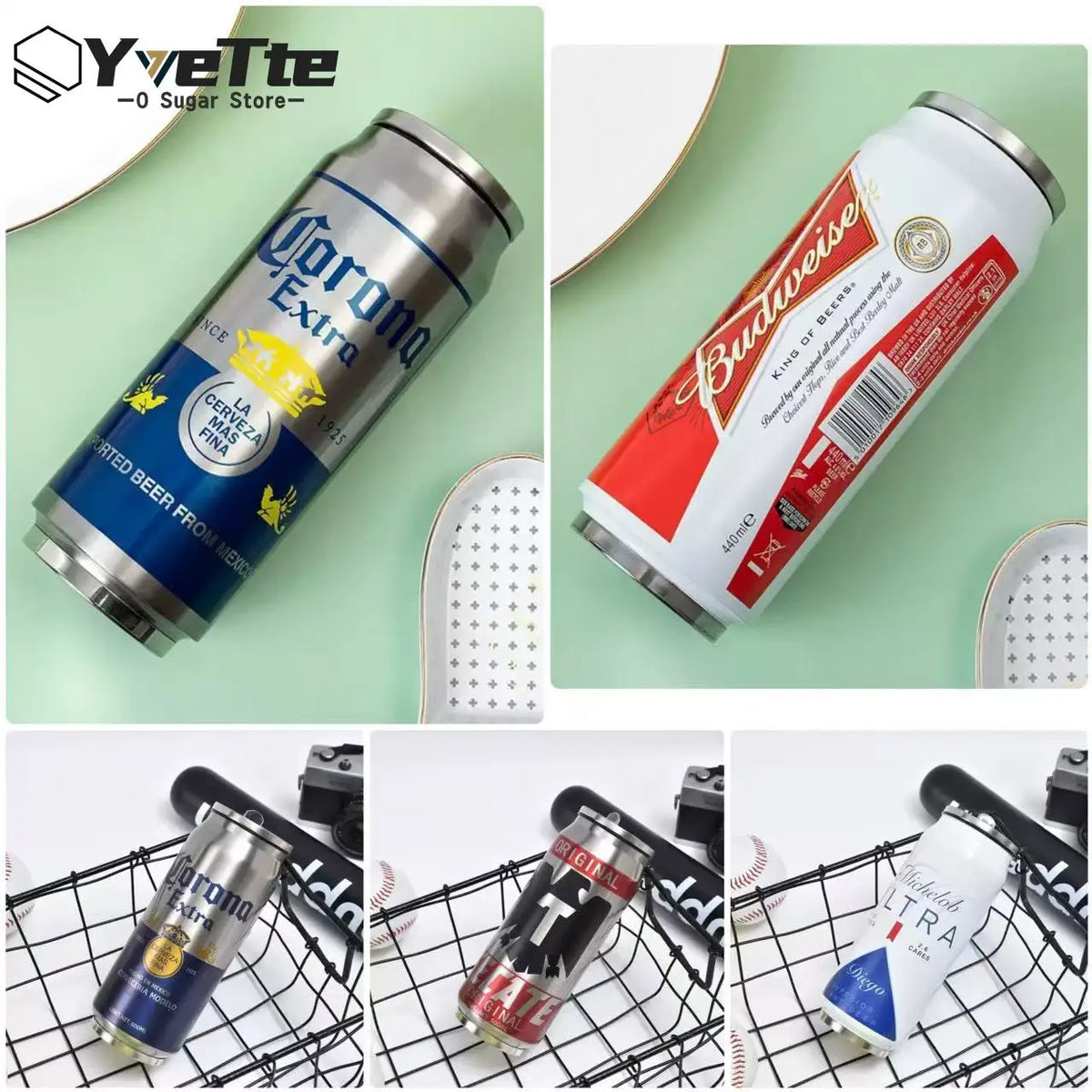 Stainless Steel Insulated Tumbler Cup 450-500ml with Lid & Straw, SUS304/316