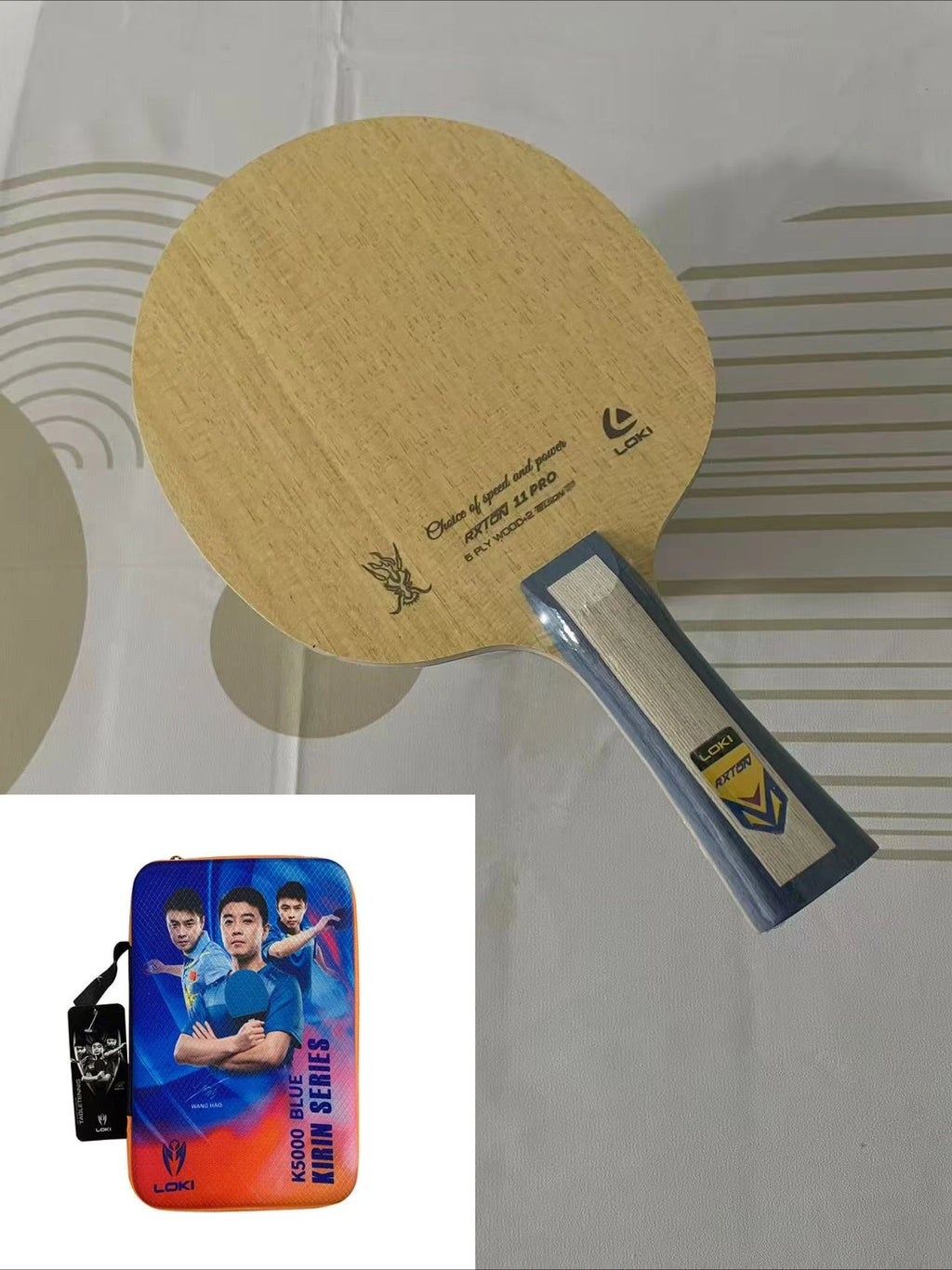 LOKI-Ryzen 11 Table Tennis Bottom Plate, Professional Grade, Thunder God Table Tennis Racket, Offensive Type 5 Wood, 2 Carbon
