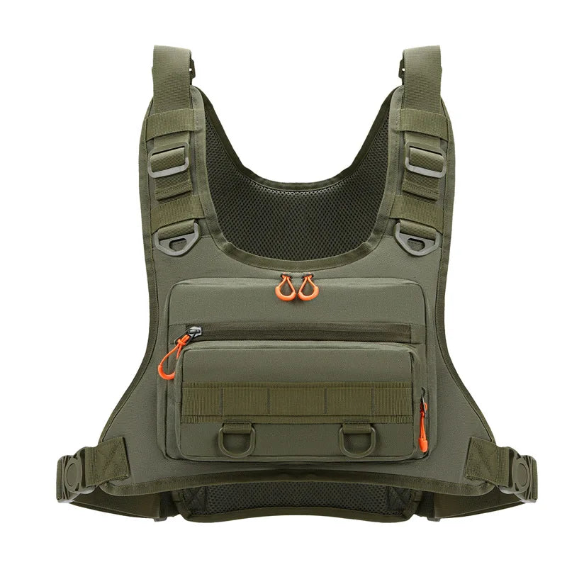 Camping Tactical Vest Bag Outdoor Sports Front Chest Rig Fishing  Running Cycling Motorcycling Workouts for Men Women Backpack