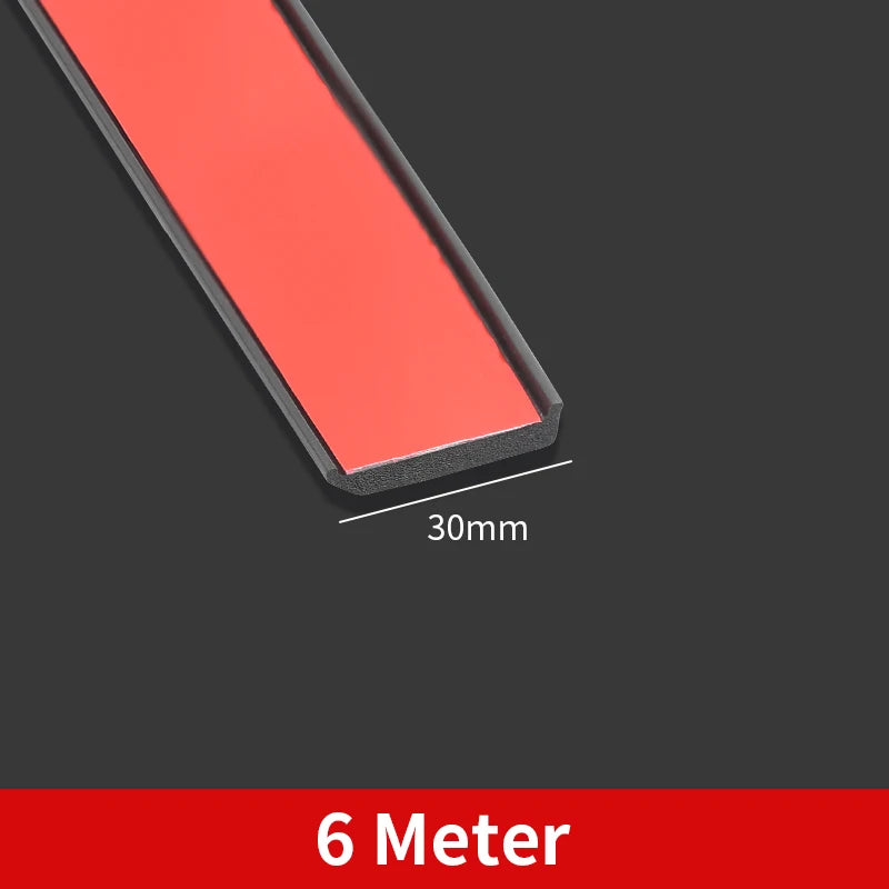 Universal Rubber Fender Flare Wheel Arch Trim Lip Strip, Scratch-Proof, 3-6m x 30-50mm