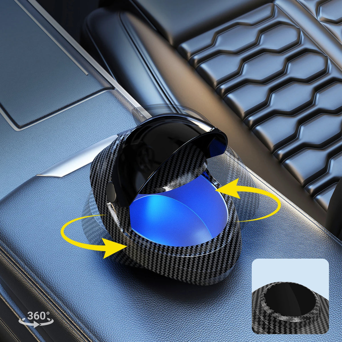 New carbon fiber motorcycle helmet shaped ashtray, suitable for car, home, office, and as a high-end creative decoration
