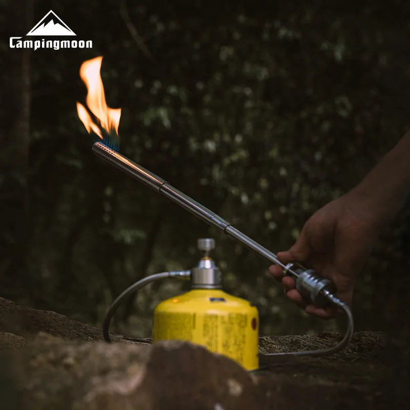 CAMPINGMOON XD-6-NE Torch Spray Gun Outdoor Camping Picnic Fire Making Barbecue Point Carbon Stainless Steel Spray Gun