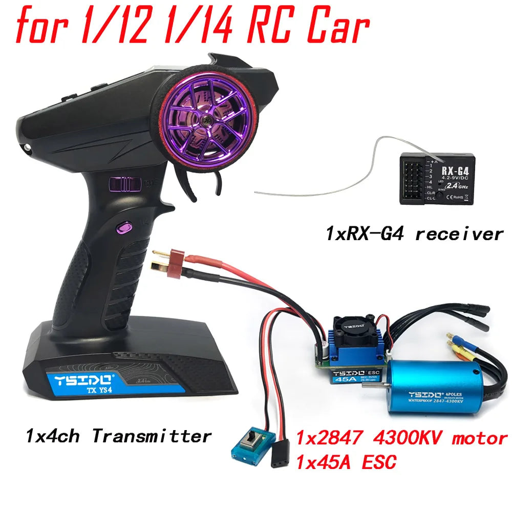 Brushless Combo Upgrade Kit Motor Esc Receiver RC Servo Set  for MJX hyper go HBX REMO Hobby WLtoy 1/12 1/14 1/16 1/18 Car
