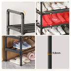 Multiple Layers Metal Shoe Rack, Large Capacity Shoe Organizer for Entryway, Closet, Garage, Shoe Shelf for Living Room