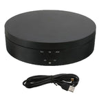3 Speeds Electric Rotating Display Stand Mirror 360 Degree Turntable Jewelry Holder Battery/USB Power for Photography Shooting