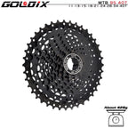 GOLDIX Black MTB Cassete 8/9/10/11/12 Speed 40/42/46/50/50T K7 8/9/10/11/12v Bicycle Freewheel Bicycle Sprocket for Shimano/SRAM