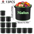 3/5/7 Gallon Grow Bags for Vegetable/Flower/Plant Fabric Pots with Handles Reinforced Aeration Planting Bags for Vegetables