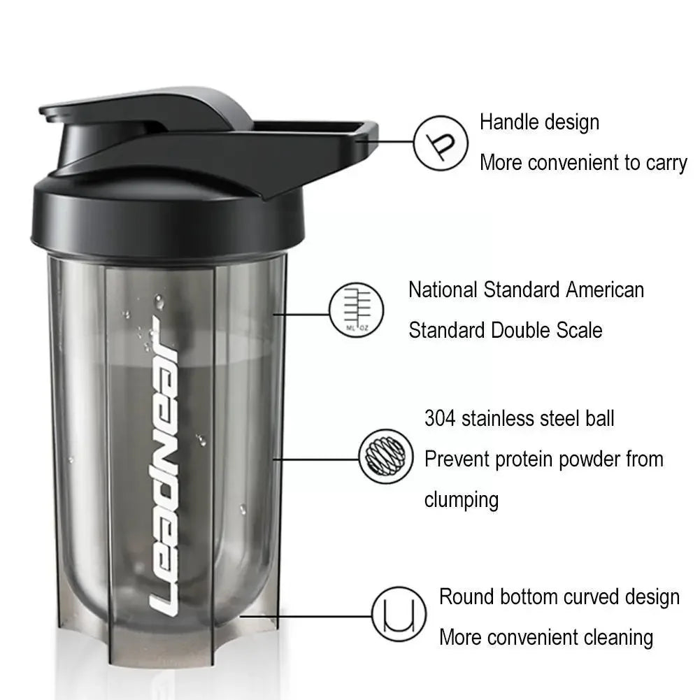New In Portable Milk Shake Protein Powder Mixing Cup Fitness Drinking Bottle For Gym Shake Bottles LeakProof Sport Water Bottle