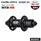 GOLDIX M370 36T Ratchet Bicycle Hubs 28 Hole J-Bend Spoke Center Lock Disc Brake Mountain Bike Hub HG/XD/MS 4pcs Seal Bearing