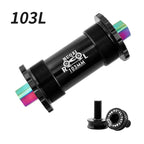 MUQZI Bicycle Titanium Ceramics Bottom Bracket MTB Road Bike BB68 103 107 110 113 119 122mm Square Tapered Axis