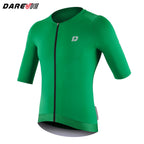 DAREVIE Men's Cycling Jersey DVJ278 Moisture Wicking Anti-Slip Hem, Black/Green/Grey/Red