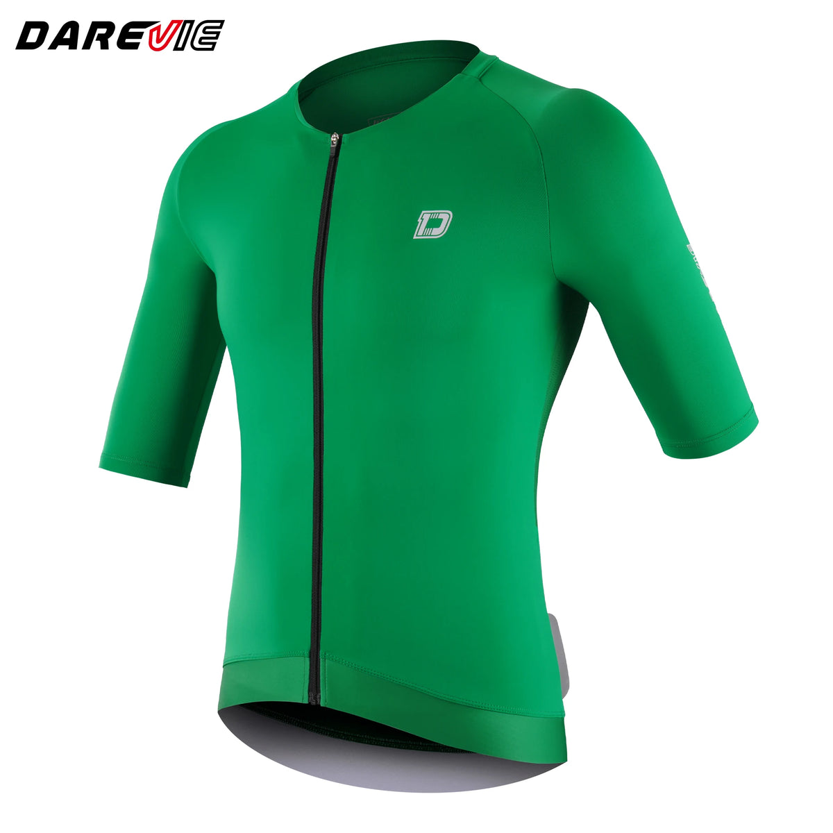 DAREVIE Men's Cycling Jersey DVJ278 Moisture Wicking Anti-Slip Hem, Black/Green/Grey/Red
