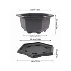 Flowerpots Imitation Purple Clay Succulent Plants Pots Outdoor Garden Landscape Bonsai Pot Trays Rectangular Square Planter